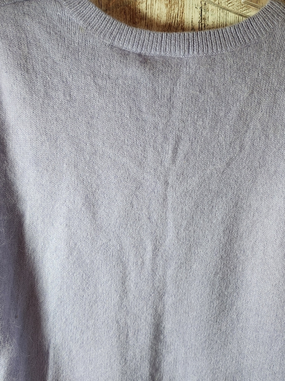 Apostrophe Soft Lavender Light Purple Crewneck Sweater Size L  Cardigan - Picture 5 of 7